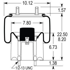 Air Spring Assembly - MP7. Suits Meritor FS Suspension